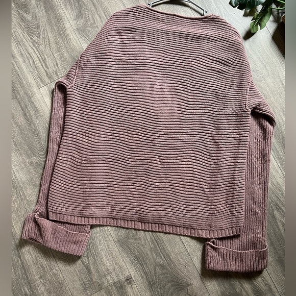 Tobi oversized mauve v-neck sweater size L - Picture 9 of 12